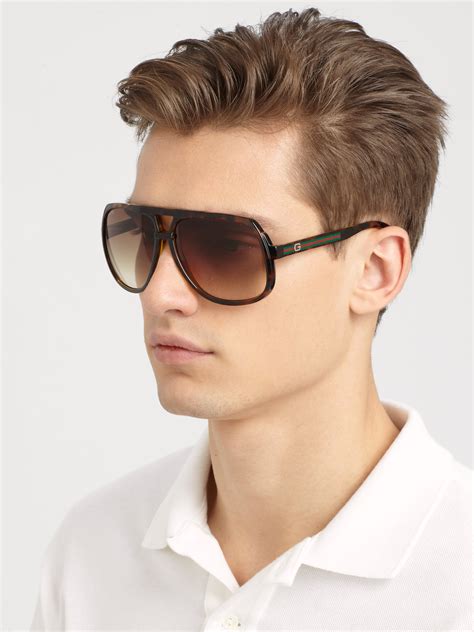 gucci aviators sunglasses brown|Gucci unisex aviator sunglasses.